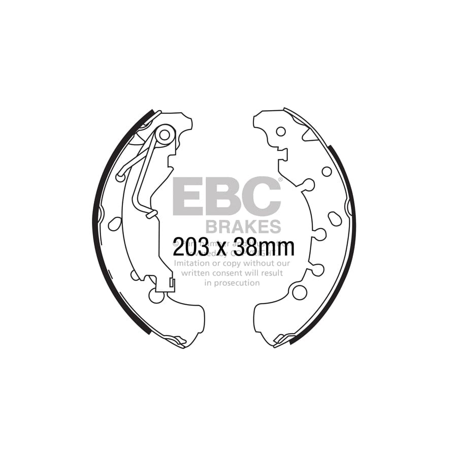 EBC 6700 Opel Vauxhall Corsa D Rear Brake Shoes 1 | ML Performance UK Car Parts