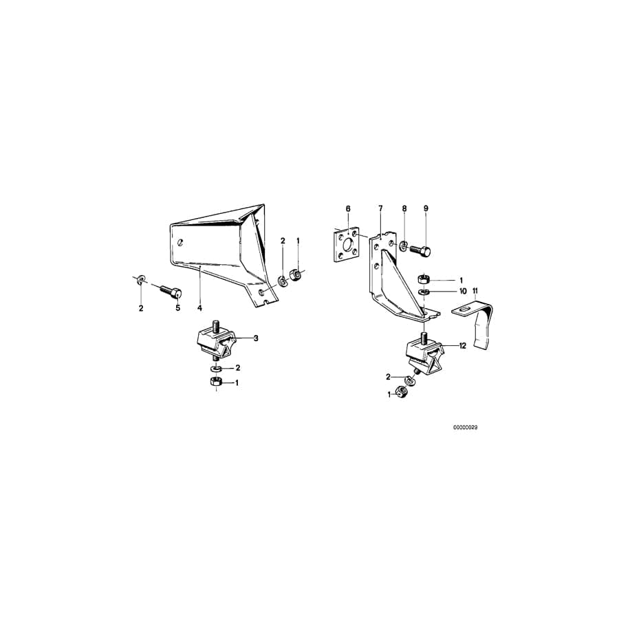 Genuine BMW 11811109174 E21 E12 Rubber Mounting (Inc. 520i, 318 & 320i) | ML Performance UK Car Parts