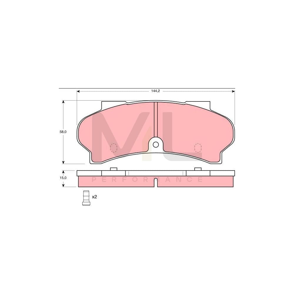 TRW Gdb164 Brake Pad Set Incl. Wear Warning Contact | ML Performance Car Parts