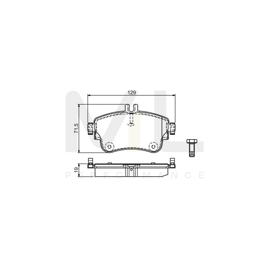 Bosch 0986Tb3194 Brake Pad Set With Bolts  | ML Performance Car Parts