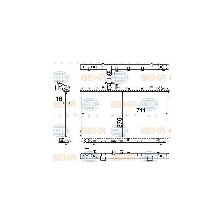 Hella 8MK 376 762-741 Engine Radiator For Suzuki Sx4