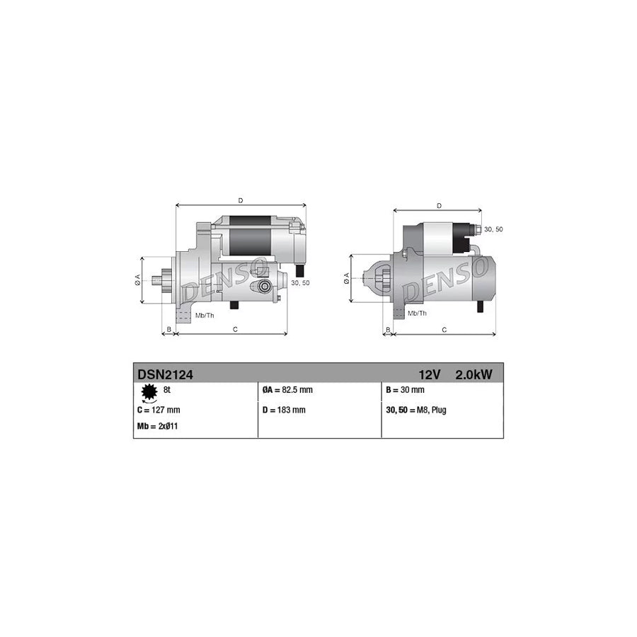 Denso DSN2124 Dsn2124 Starter Motor | ML Performance UK