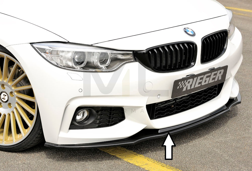 Rieger 00088086 BMW 4 Series F32 F33 F36 Front Splitter 1 | ML Performance UK Car Parts