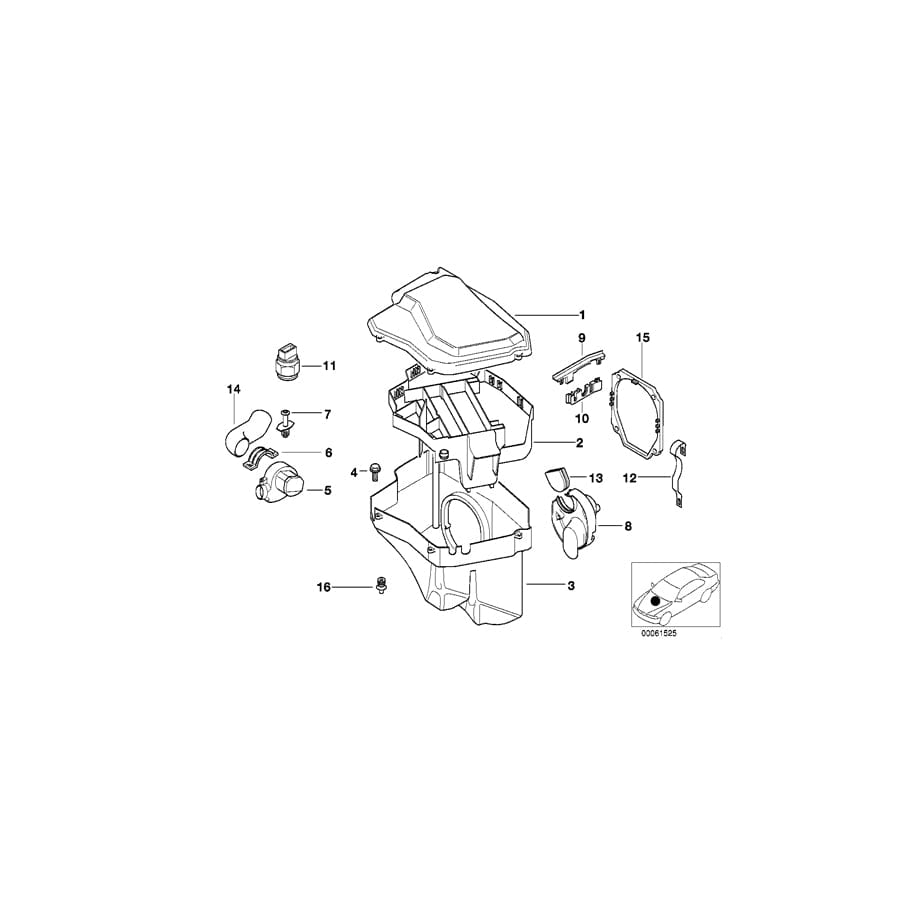 Genuine BMW 12901706388 E39 Bottom Part Without Blower (Inc. 525tds, 525td & 540iP) | ML Performance UK Car Parts