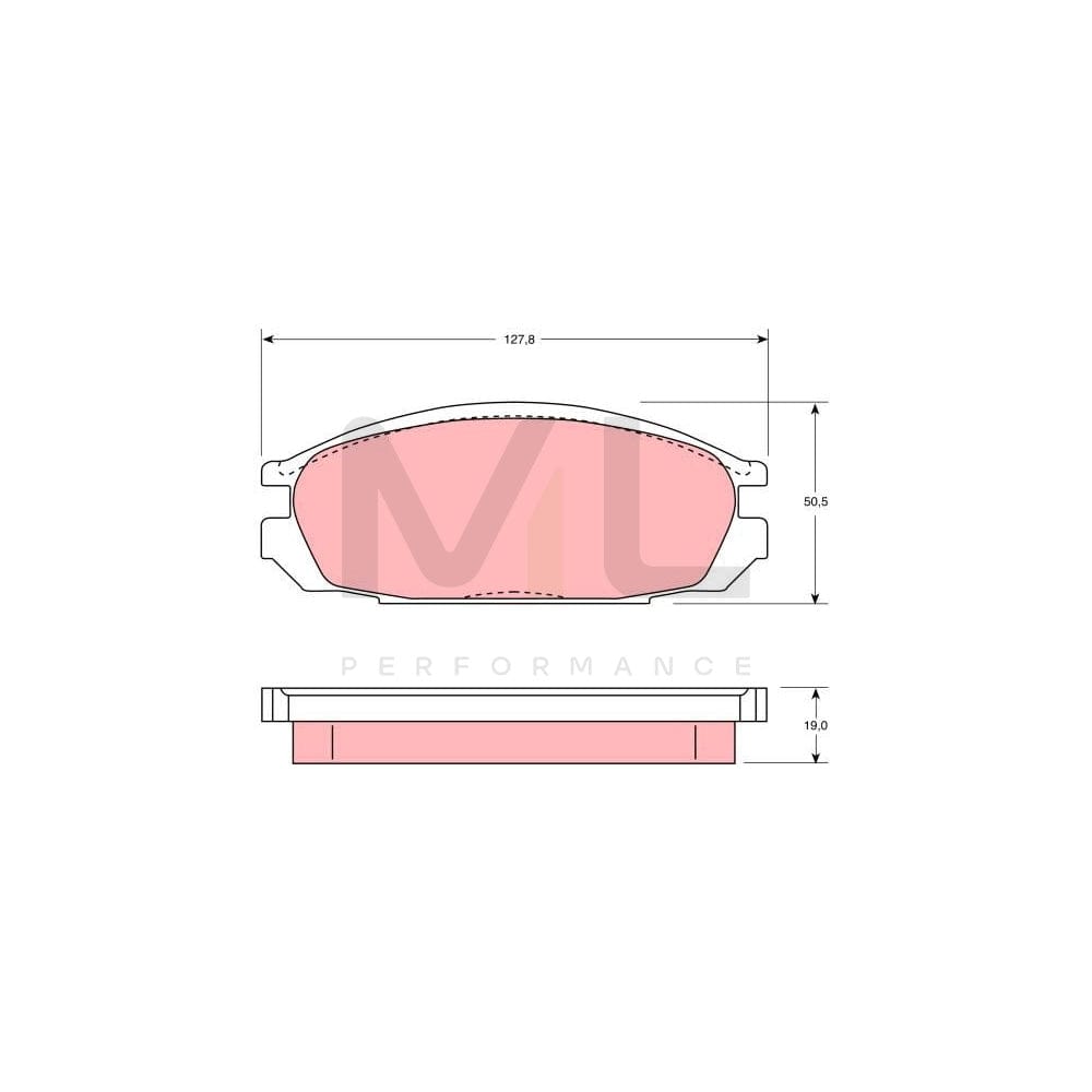 TRW Gdb745 Brake Pad Set For Nissan Patrol Gr Iv Off-Road (Y60, Gr) Not Prepared For Wear Indicator | ML Performance Car Parts