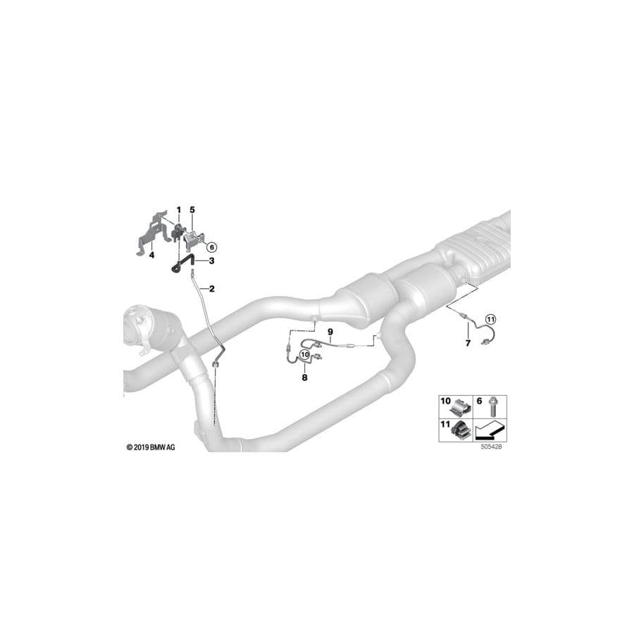 Genuine BMW 11789488328 G07 Temperature Sensor, Exhaust ZYL. 1-4 (Inc. X7 M50iX) | ML Performance UK Car Parts