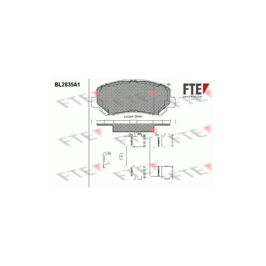 Fte BL2835A1 Brake Pad Set For Jeep Cherokee V (Kl) | ML Performance UK Car Parts