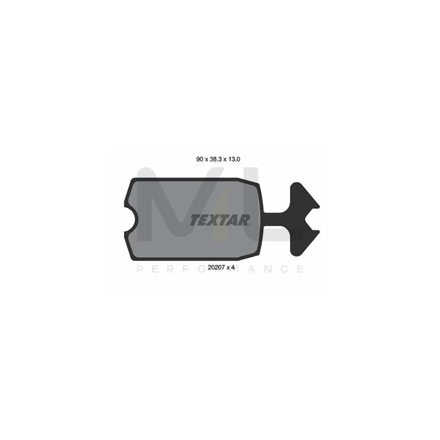 TEXTAR 2020709 Brake pad set not prepared for wear indicator | ML Performance Car Parts