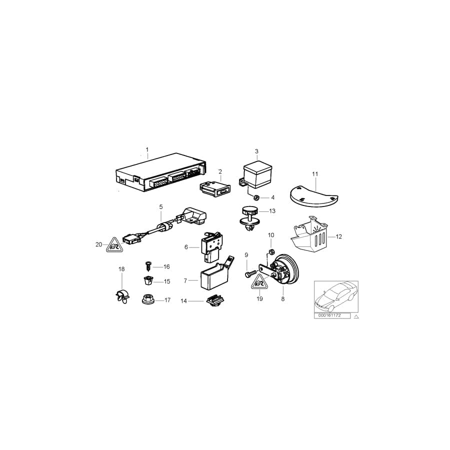 Genuine BMW 65756923213 E36 Inclination Indicator (Inc. 325tds, 328i & M3) | ML Performance UK Car Parts