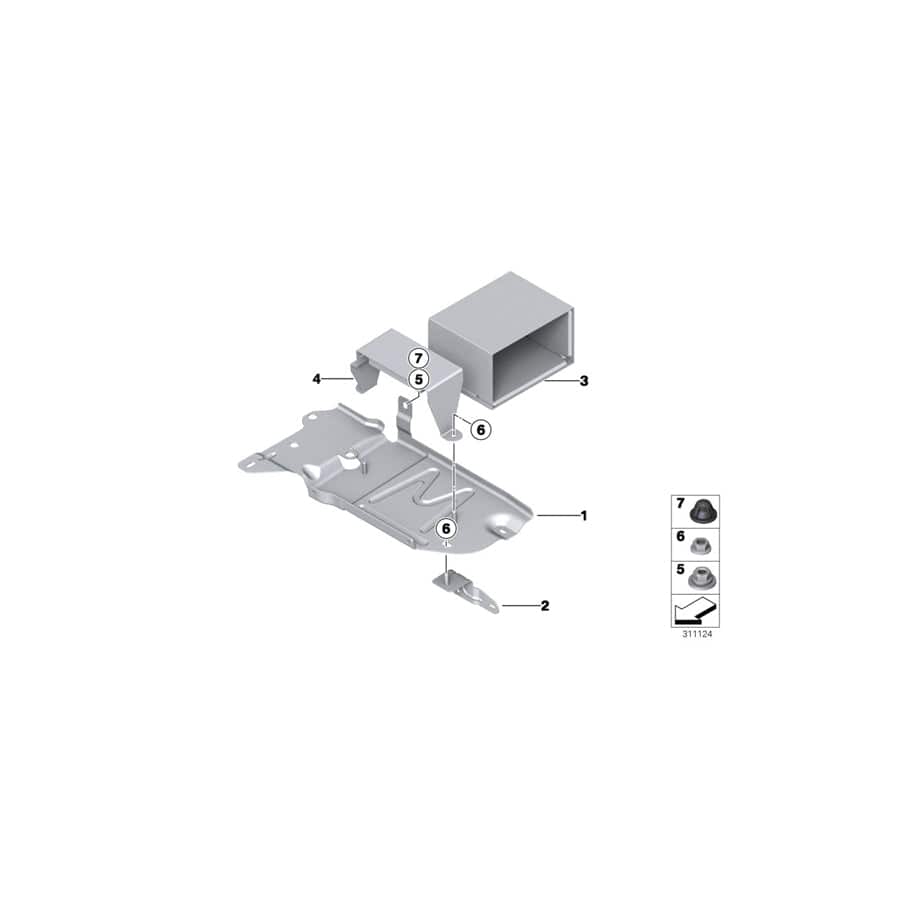 Genuine BMW 61217646100 F07 F07 Bracket (Inc. 530d 155kW, 535d & 535i) | ML Performance UK Car Parts