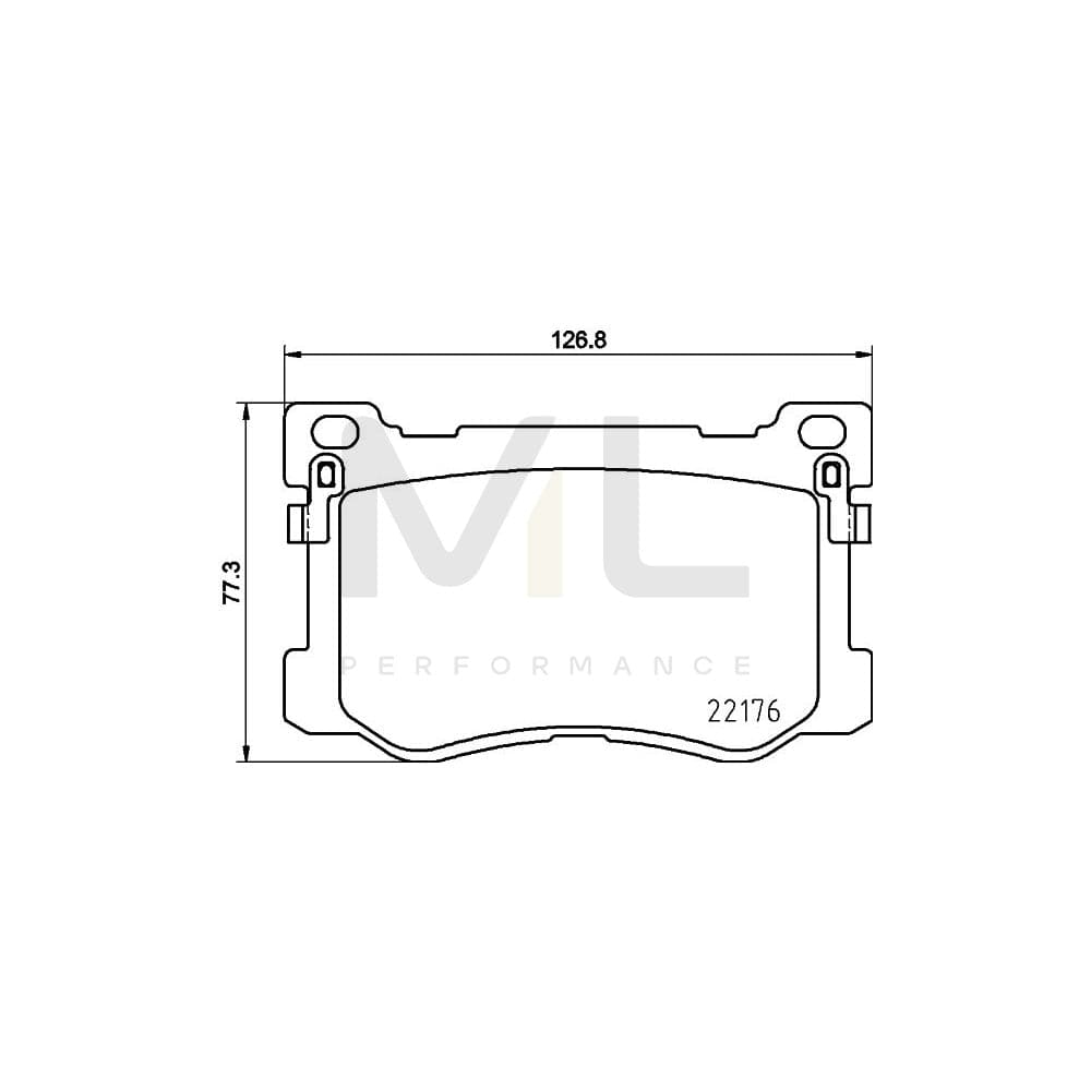 Hella 8DB 355 025-271 Brake Pad Set With Acoustic Wear Warning, With Accessories | ML Performance Car Parts