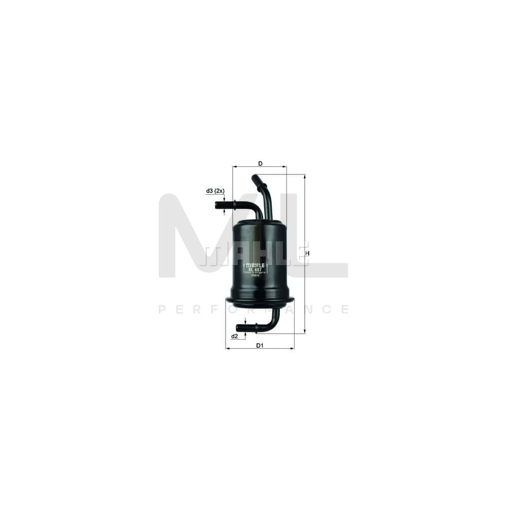 MAHLE ORIGINAL KL 487 Fuel filter In-Line Filter | ML Performance Car Parts