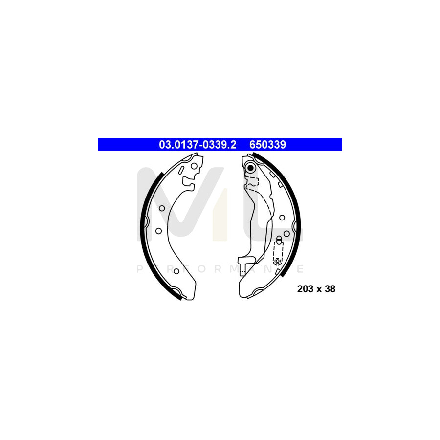 ATE 03.0137-0339.2 Brake Shoe Set | ML Performance Car Parts