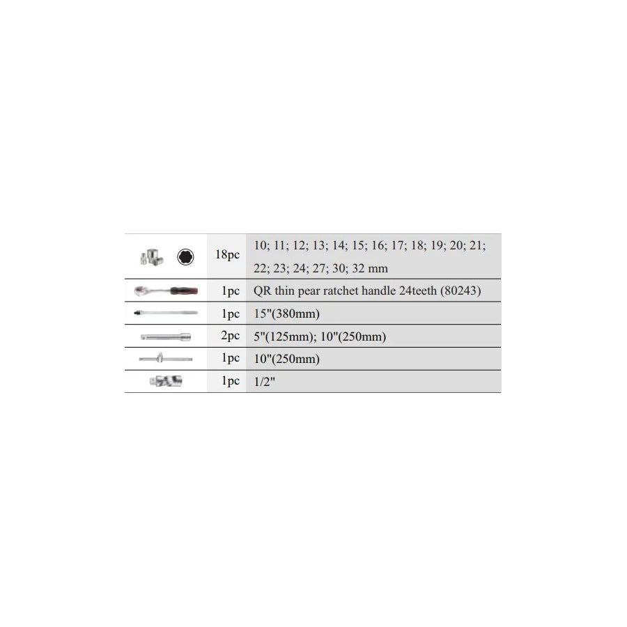 Force 4243 Socket Set | ML Performance UK Car Parts