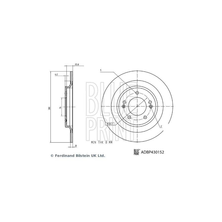 Blue Print ADBP430152 Brake Disc