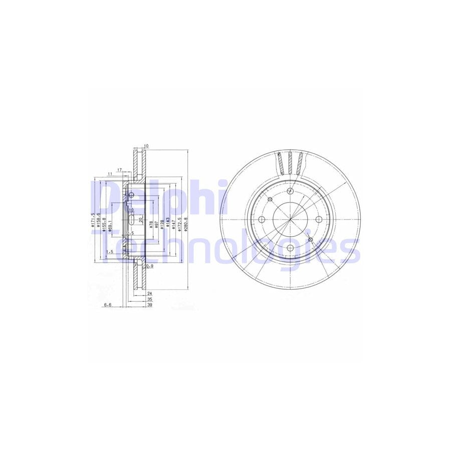 Delphi Bg3501C Brake Disc