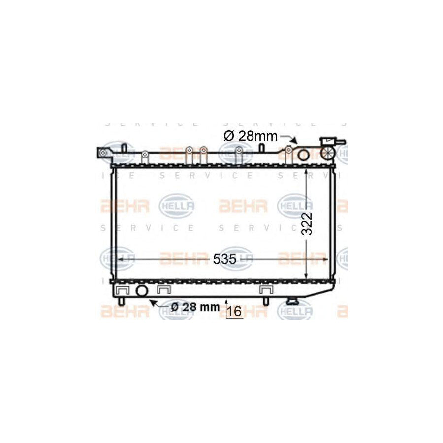 Hella 8MK 376 704-691 Engine Radiator