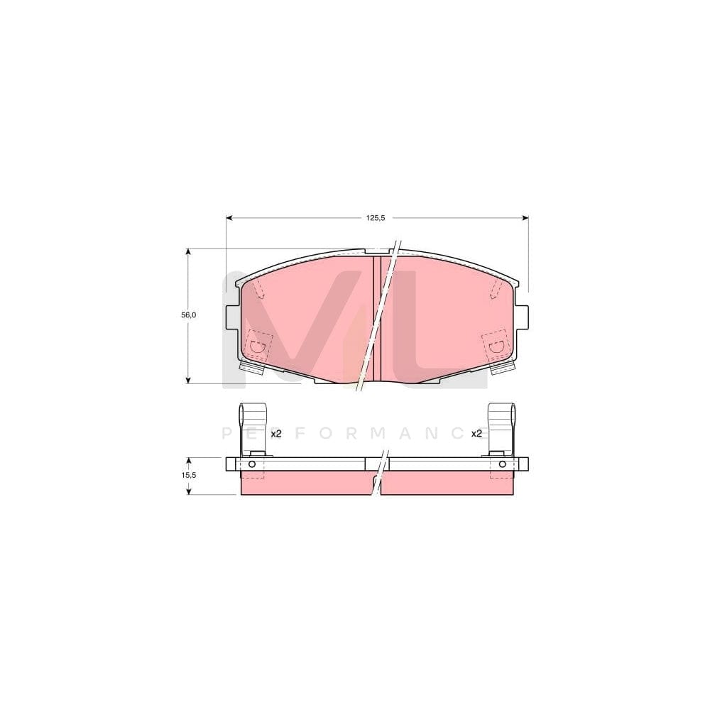 TRW Gdb880 Brake Pad Set With Acoustic Wear Warning | ML Performance Car Parts