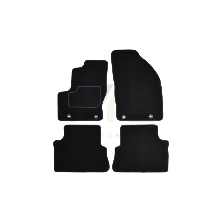 CUSTOPOL Tailored 122798 Floor mat set for FORD C-Max (DM2) Textile, Front and Rear, Quantity: 4, Black | ML Performance Car Parts