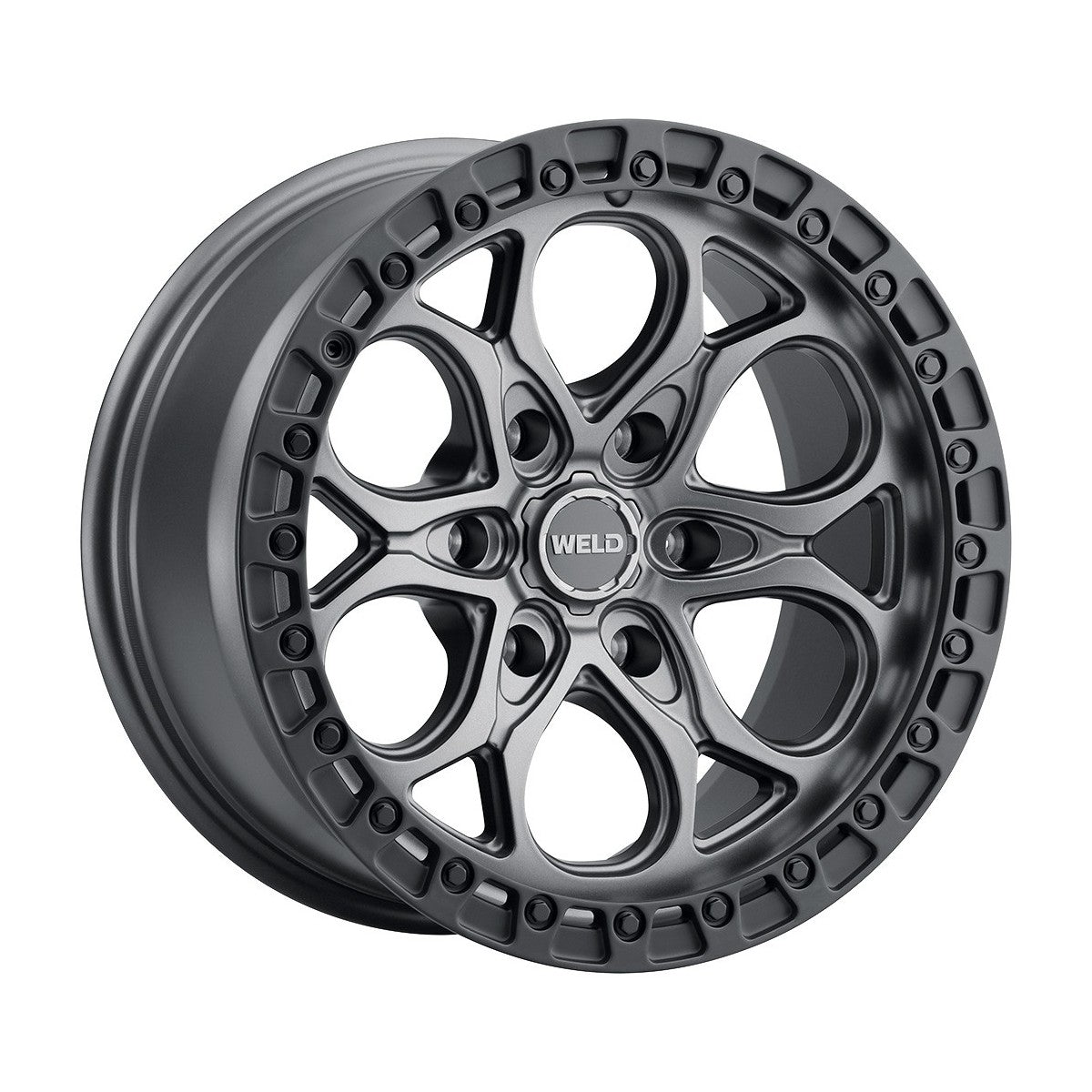 Weld W10779084500 Ledge 6 W107 Wheel 17x9 6x139.7 ET0 BS5 Satin Gunmetal - Satin Black