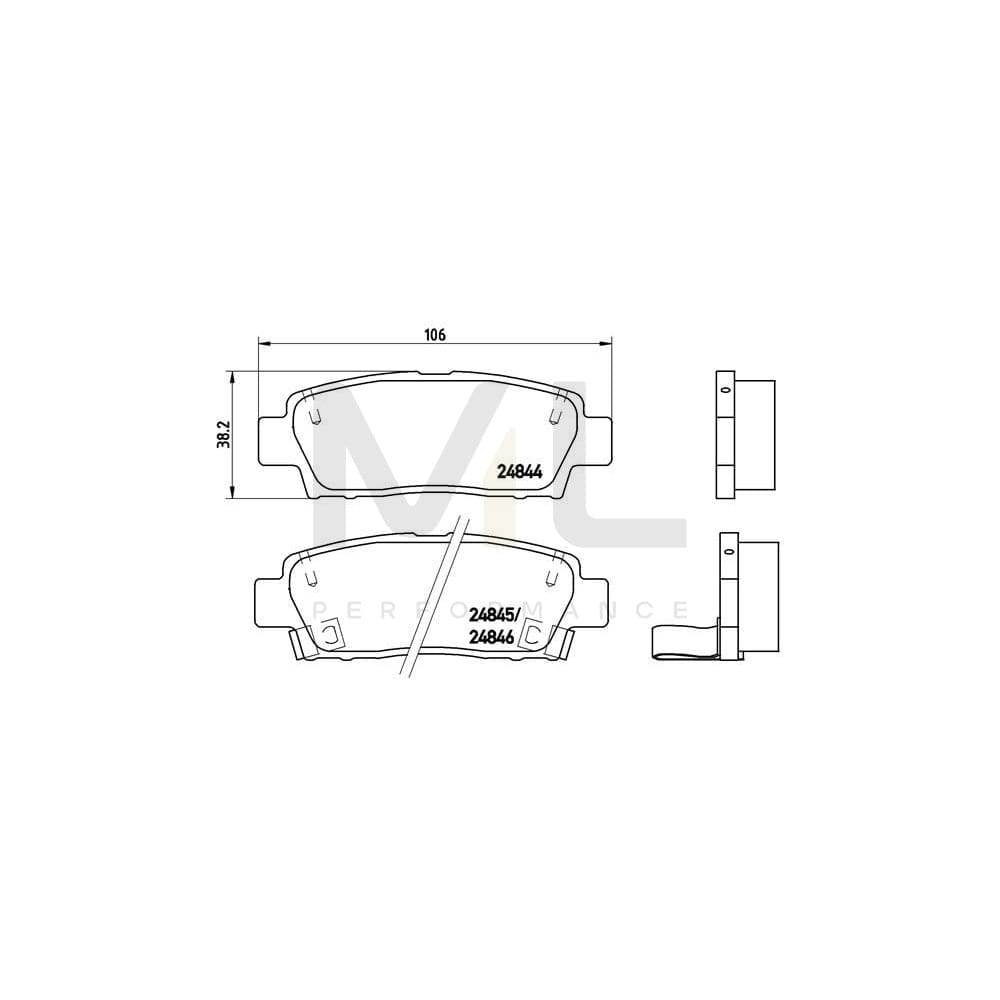 Brembo P 83 111 Brake Pad Set For With Acoustic Wear Warning | ML Performance Car Parts