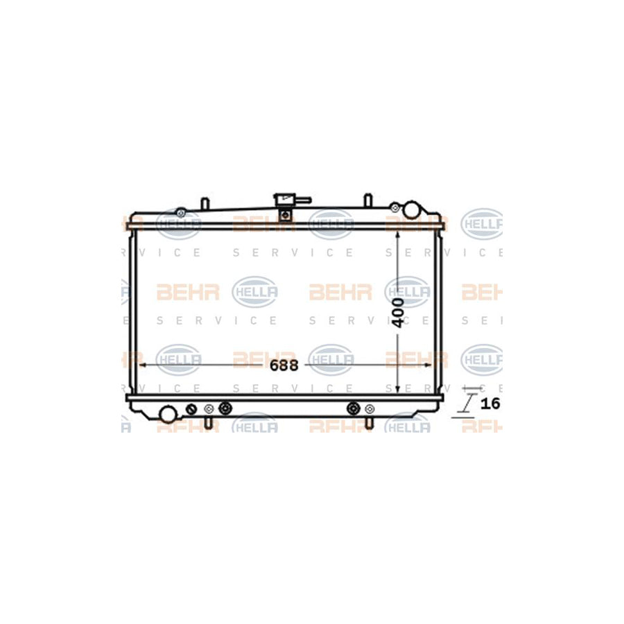 Hella 8MK 376 704-681 Engine Radiator