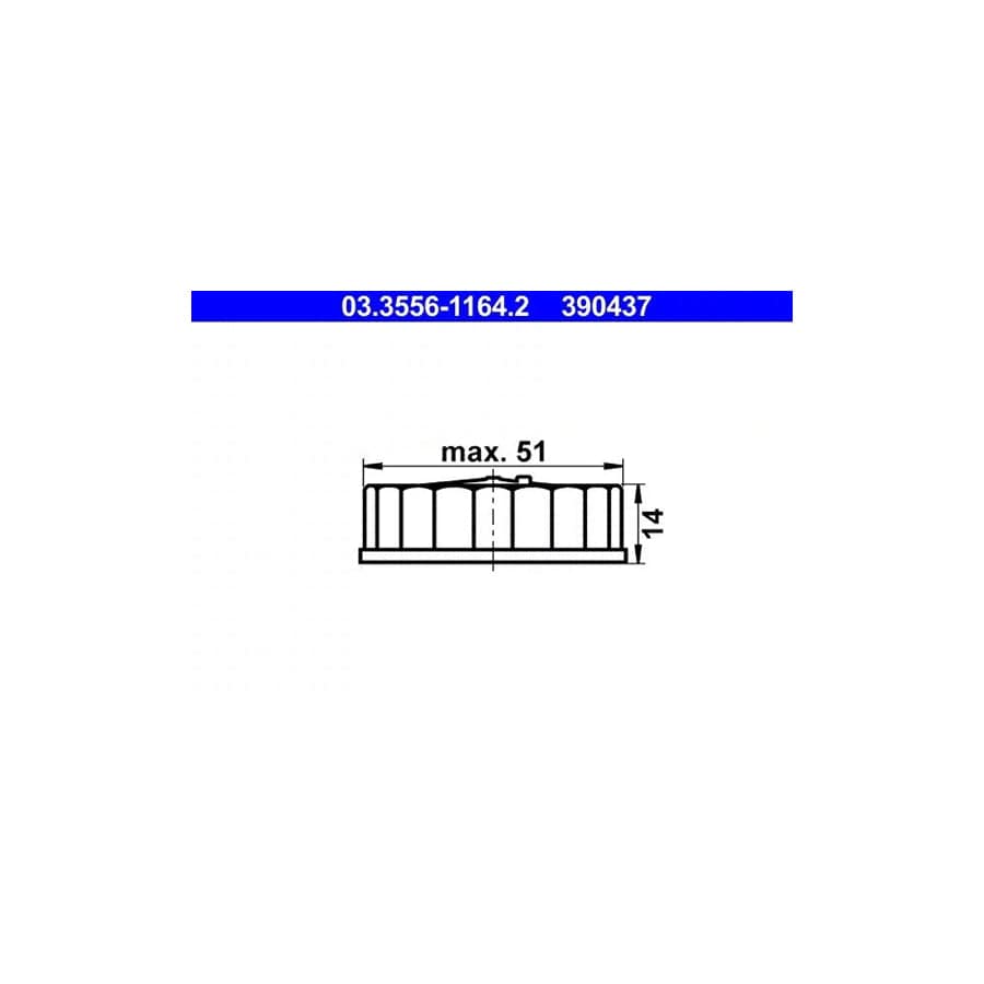 ATE 03.3556-1164.2 Sealing Cap, Brake Fluid Reservoir