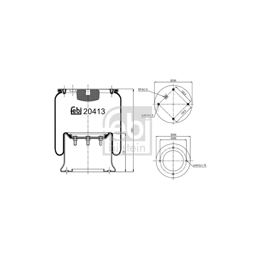 Febi Bilstein 20413 Boot, Air Suspension