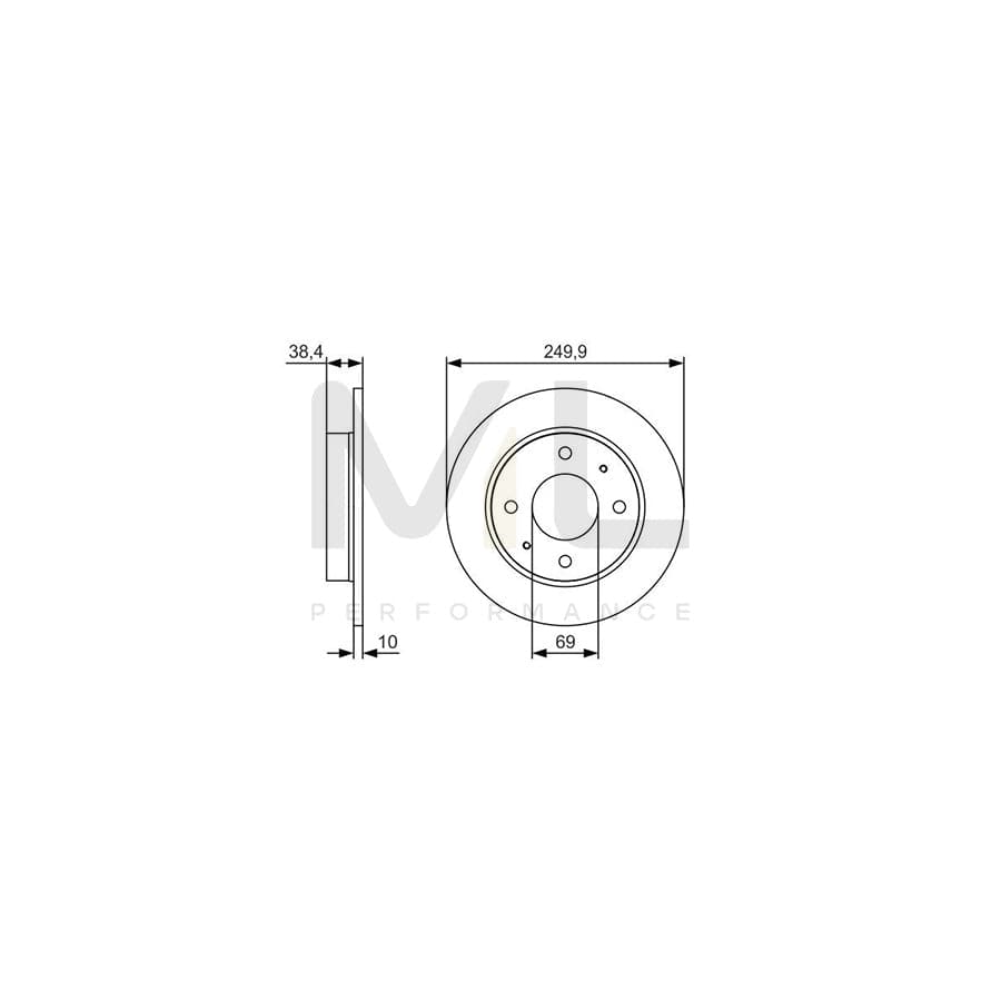 BOSCH 0 986 479 S84 Brake Disc Solid, Oiled | ML Performance Car Parts