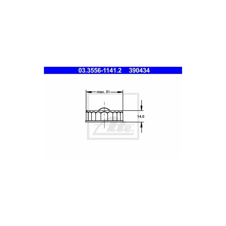 ATE 03.3556-1141.2 Sealing Cap, Brake Fluid Reservoir