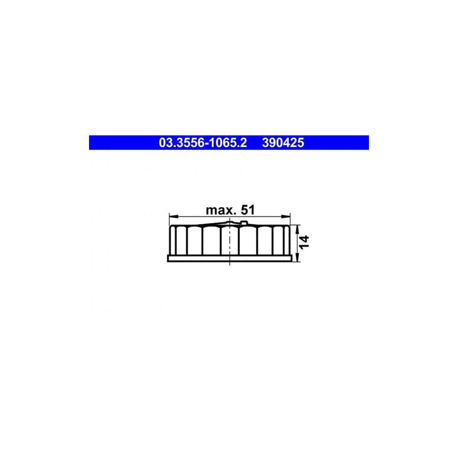 ATE 03.3556-1065.2 Sealing Cap, Brake Fluid Reservoir For Porsche 356