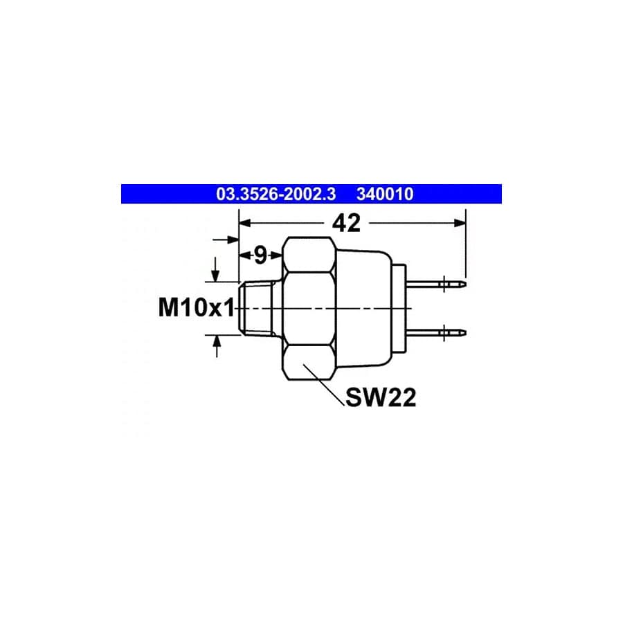 ATE 03.3526-2002.3 Brake Light Switch