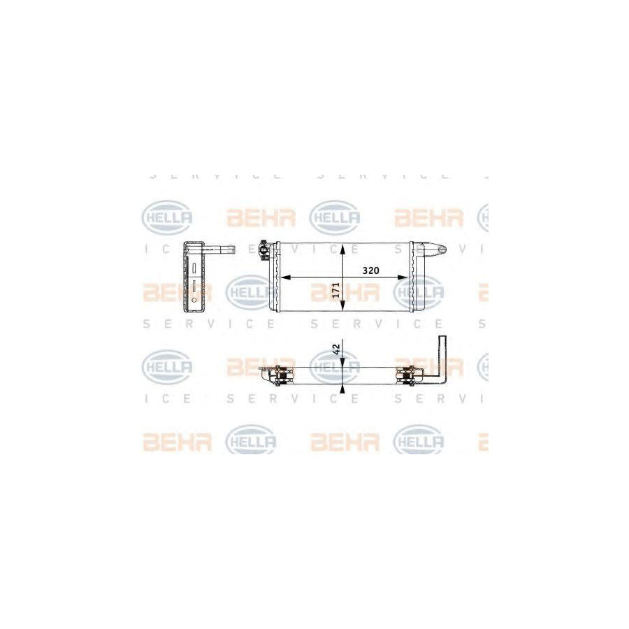 Hella 8FH 351 312-281 Heater Matrix