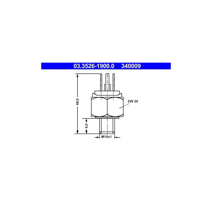 ATE 03.3526-1900.0 Brake Light Switch