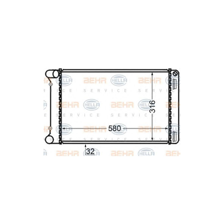 Hella 8MK 376 704-644 Engine Radiator For Fiat Punto II Hatchback (188)