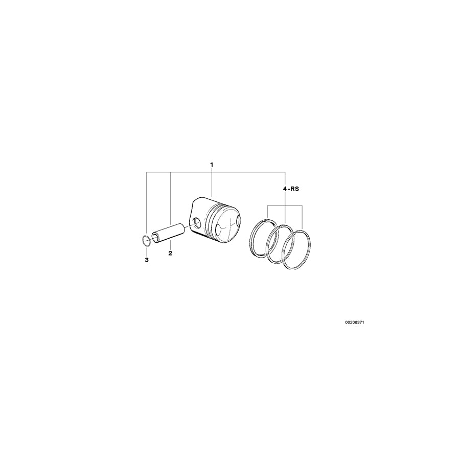 Genuine BMW 11251338334 Piston 93,97 E=8,5 (Inc. R 100 GS & R 100 R) | ML Performance UK Car Parts