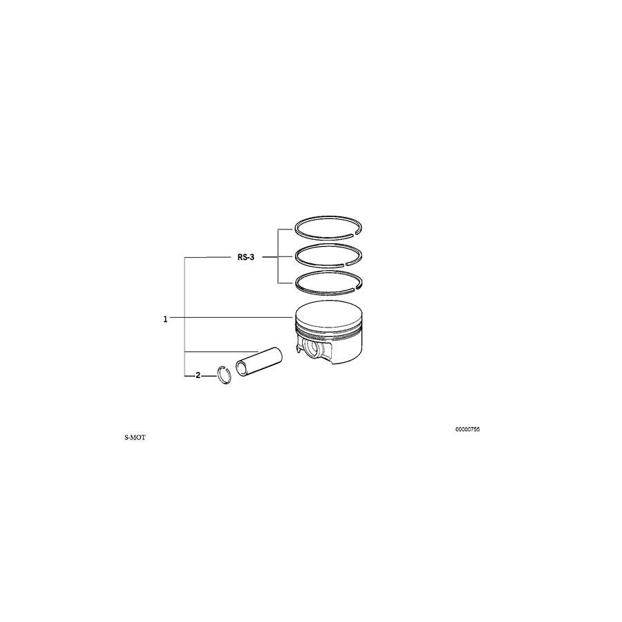 Genuine BMW 11251403811 E36 Repair Kit Piston Rings 86,170mm(+0,20) (Inc. M3) | ML Performance UK Car Parts