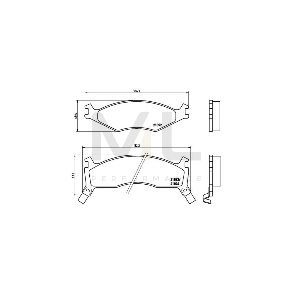 Brembo P 30 006 Brake Pad Set For Kia Sportage I (K00, Ja) With Acoustic Wear Warning | ML Performance Car Parts