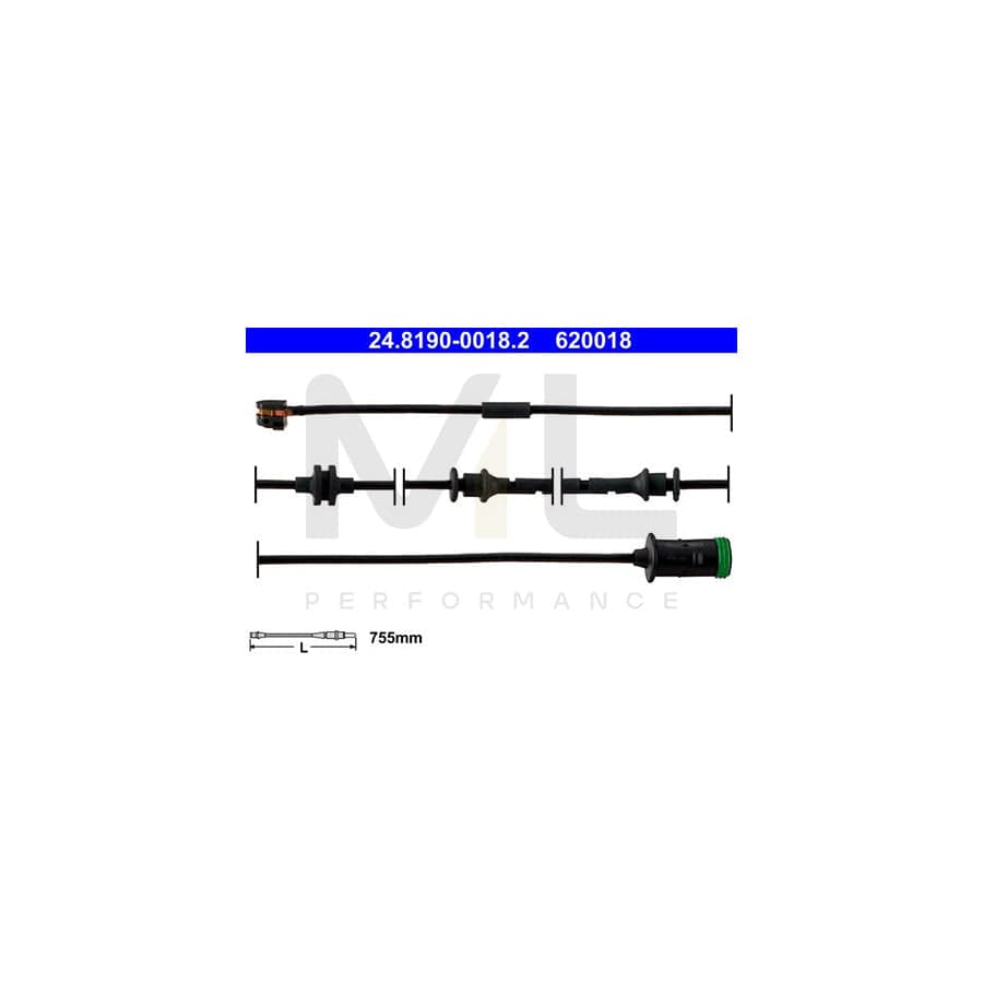 ATE 24.8190-0018.2 Brake pad wear sensor | ML Performance Car Parts