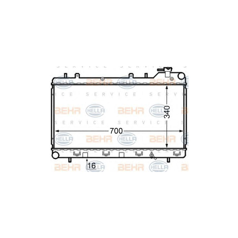 Hella 8MK 376 704-571 Engine Radiator