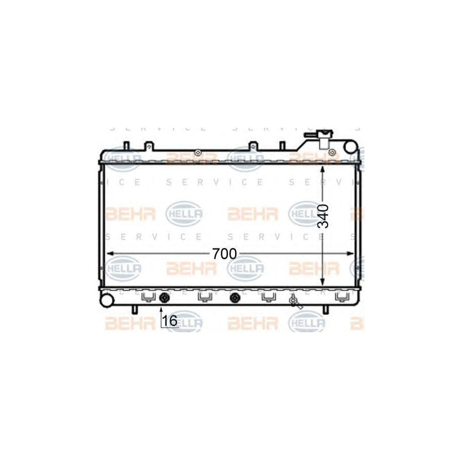 Hella 8MK 376 704-561 Engine Radiator