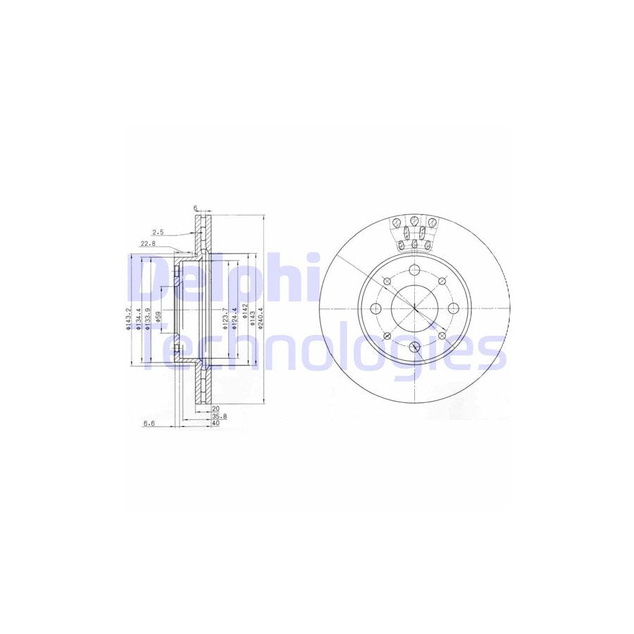 Delphi Bg3425 Brake Disc