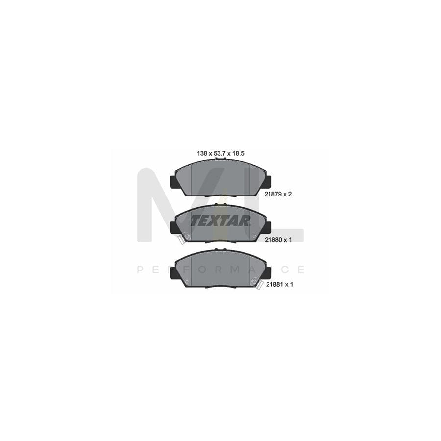 TEXTAR 2187901 Brake pad set with acoustic wear warning | ML Performance Car Parts