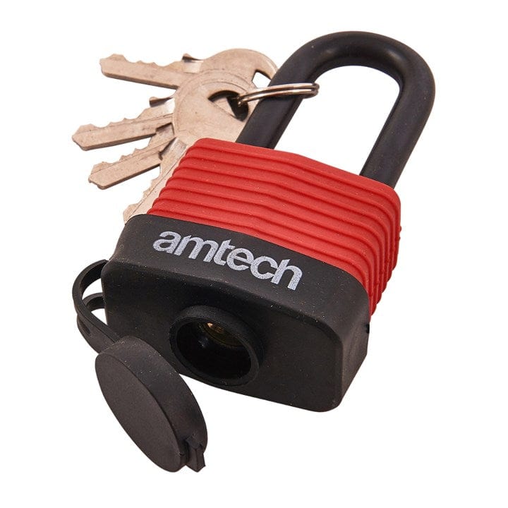 Amtech 40mm Long Shackle Weatherproof Padlock | ML Performance DIY & Power Tools