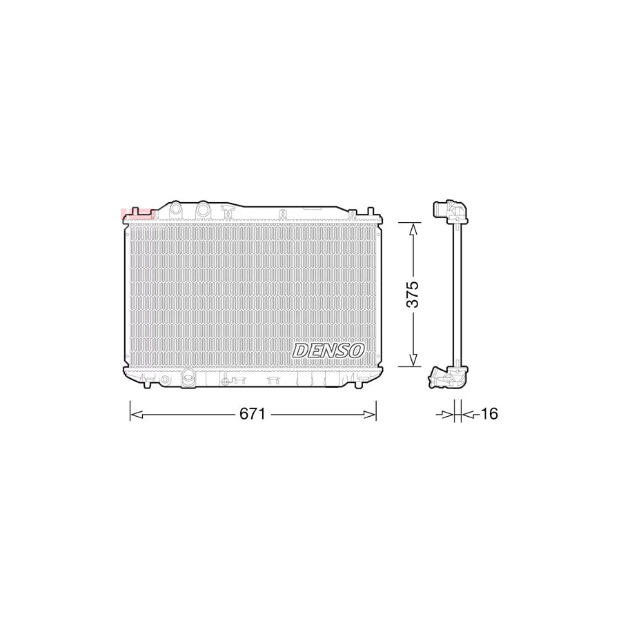 Denso DRM40028 Drm40028 Engine Radiator For Honda Civic Viii Hatchback (Fn, Fk) | ML Performance UK