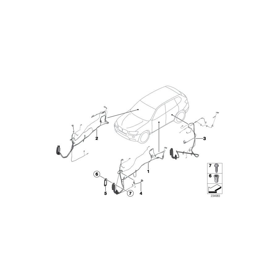 Genuine BMW 61129379827 F25 F26 Driver's Side Door Cable Harness (Inc. X4 20dX, X3 30dX & X3 28iX) | ML Performance UK