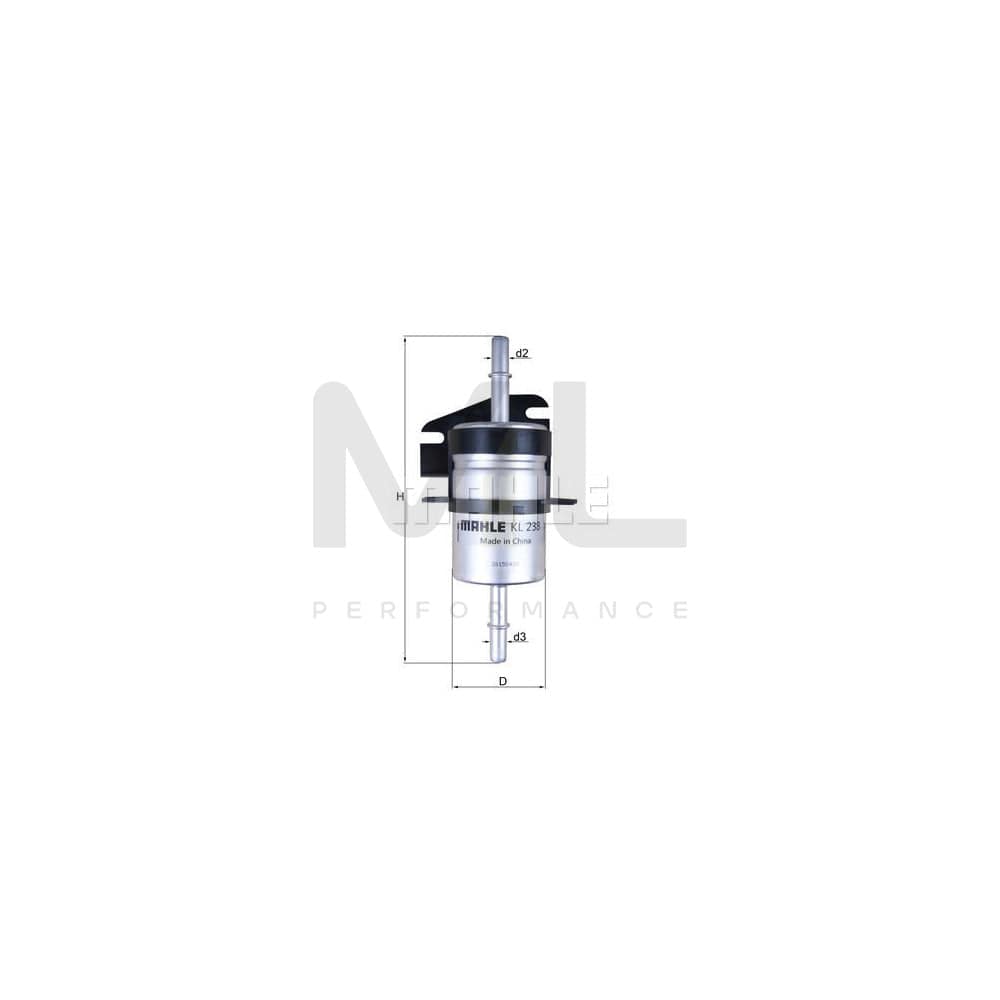 MAHLE ORIGINAL KL 238 Fuel filter In-Line Filter | ML Performance Car Parts