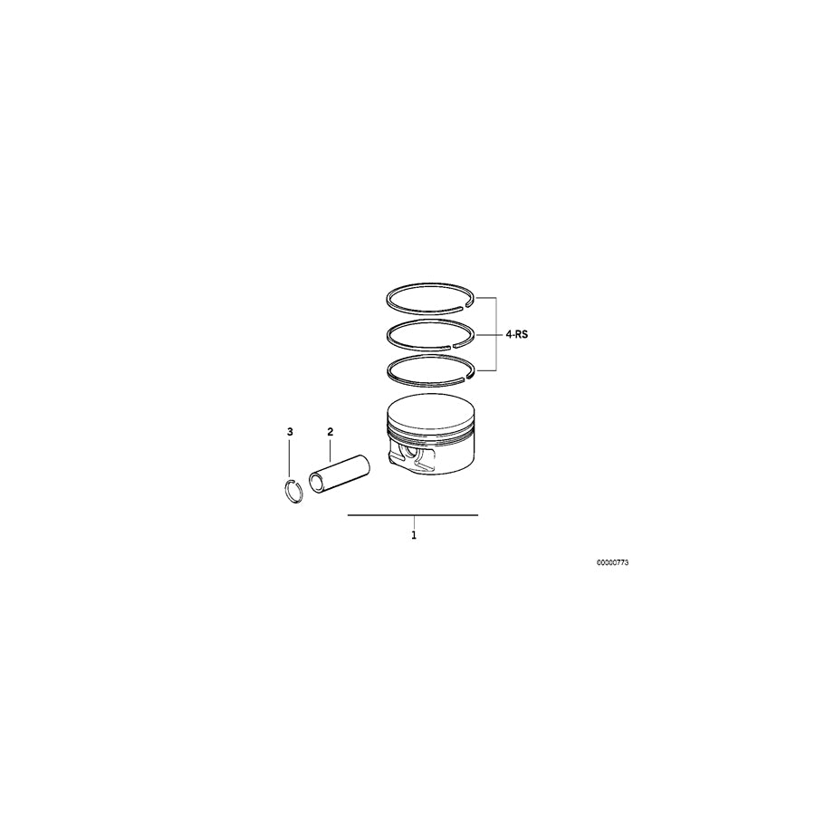 Genuine BMW 11251432087 E39 E38 E36 Mahle Piston 84,060mm (Inc. 728iL, 728i & 528i) | ML Performance UK Car Parts