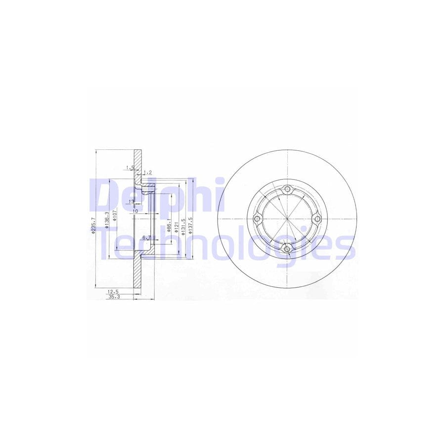 Delphi Bg3551 Brake Disc