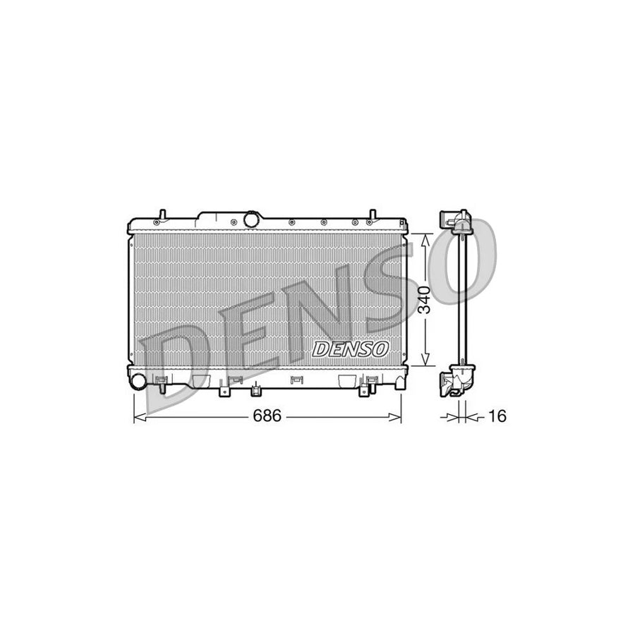 Denso DRM36010 Drm36010 Engine Radiator For Subaru Legacy Iii Estate (Bh) | ML Performance UK